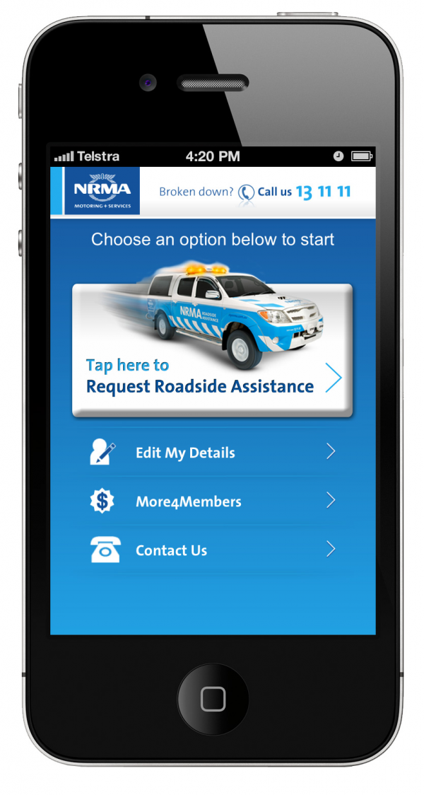 NRMA Roadside Assistance Smartphone App 2013 Mobile Awards