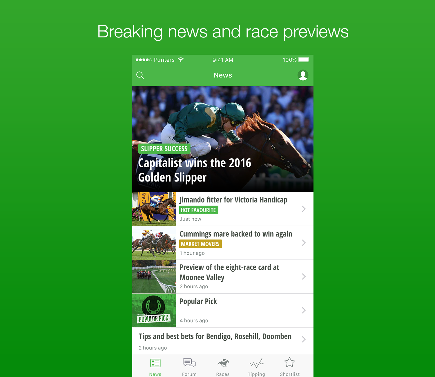 Punters - Horse Racing & Form Guide App - 2016 [app] design awards