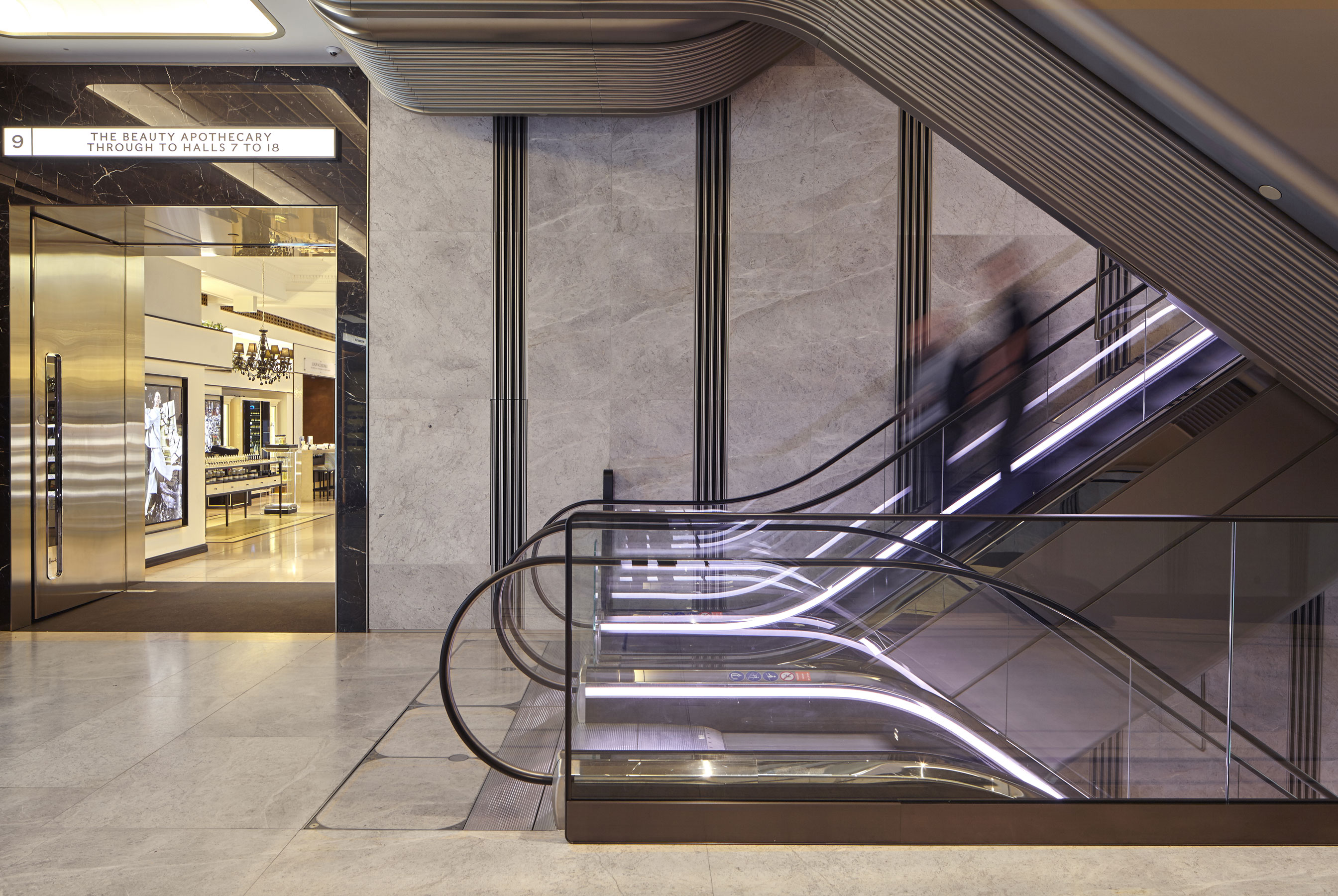 Harrods Hans Crescent Escalator Hall