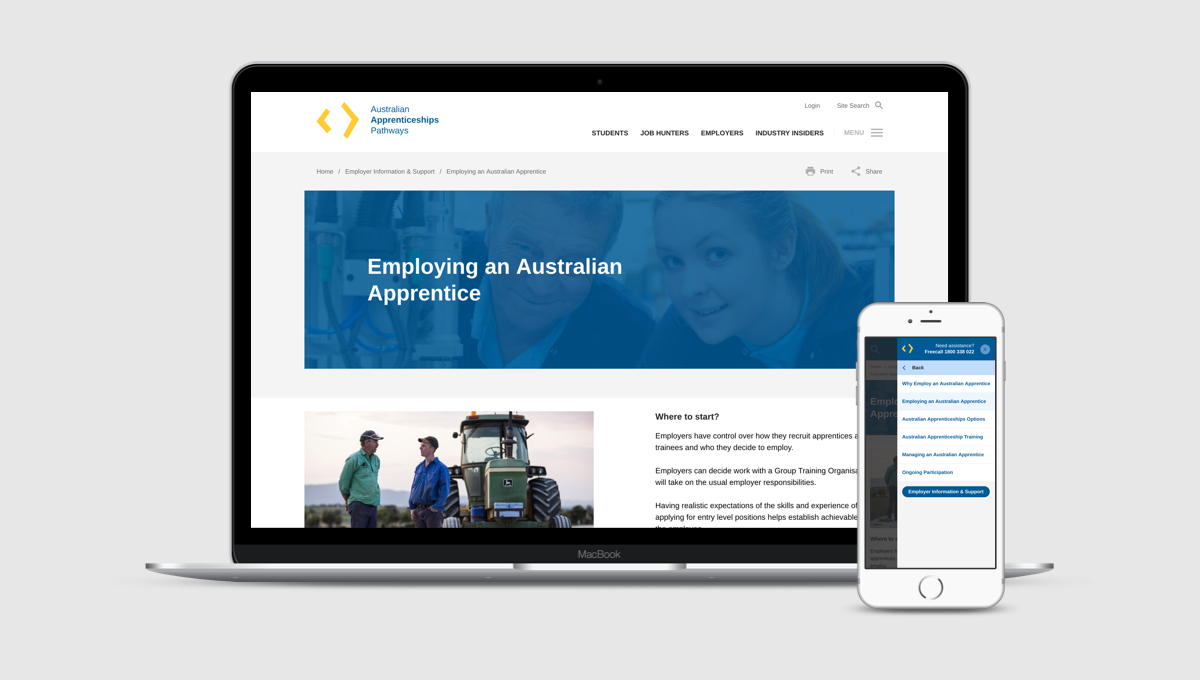 Australian Apprenticeships Pathways website