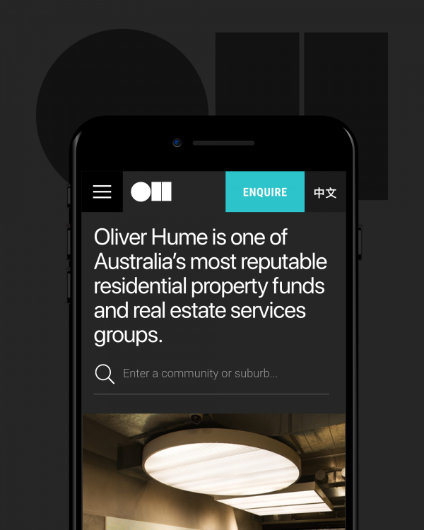 Oliver Hume website Silver Winner 2018 Melbourne Design Awards