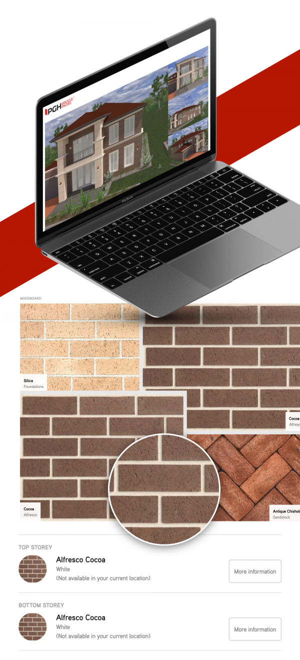 PGH Brick Visualiser Tool Gold Winner 2019 Brisbane Design Awards