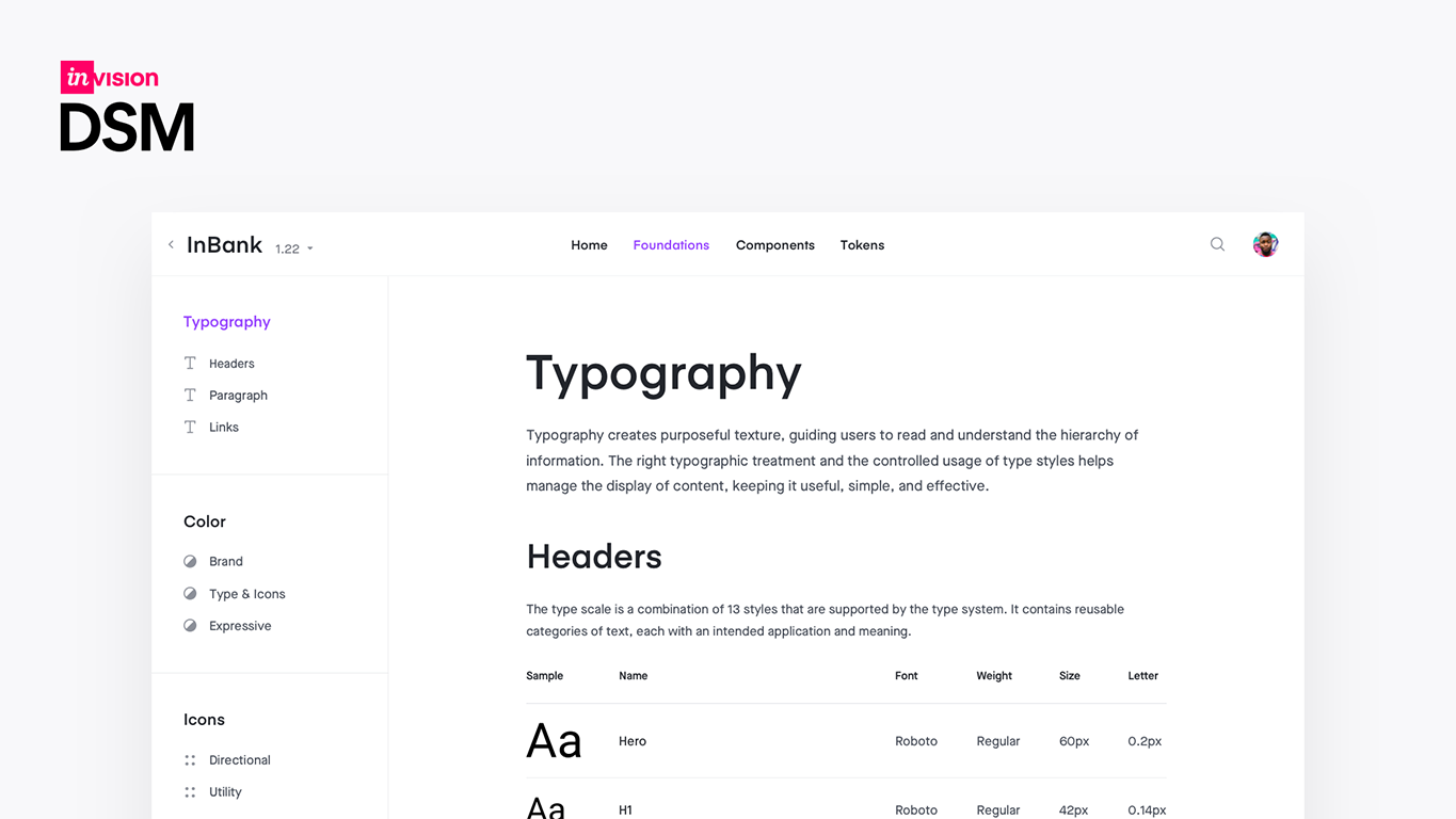 Invison Design InVision's Design System Manager