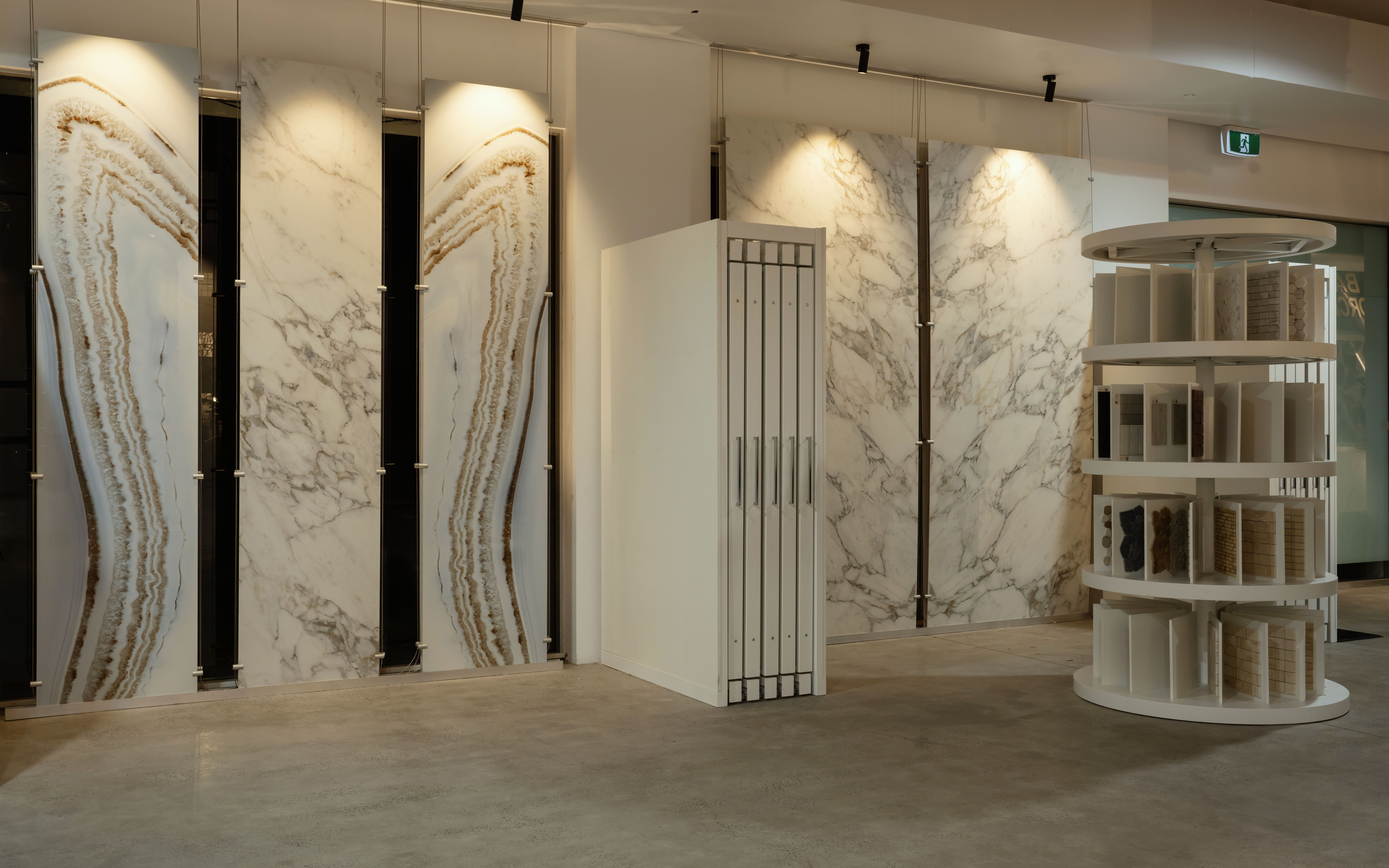 Salón de exhibición de mármol premium
