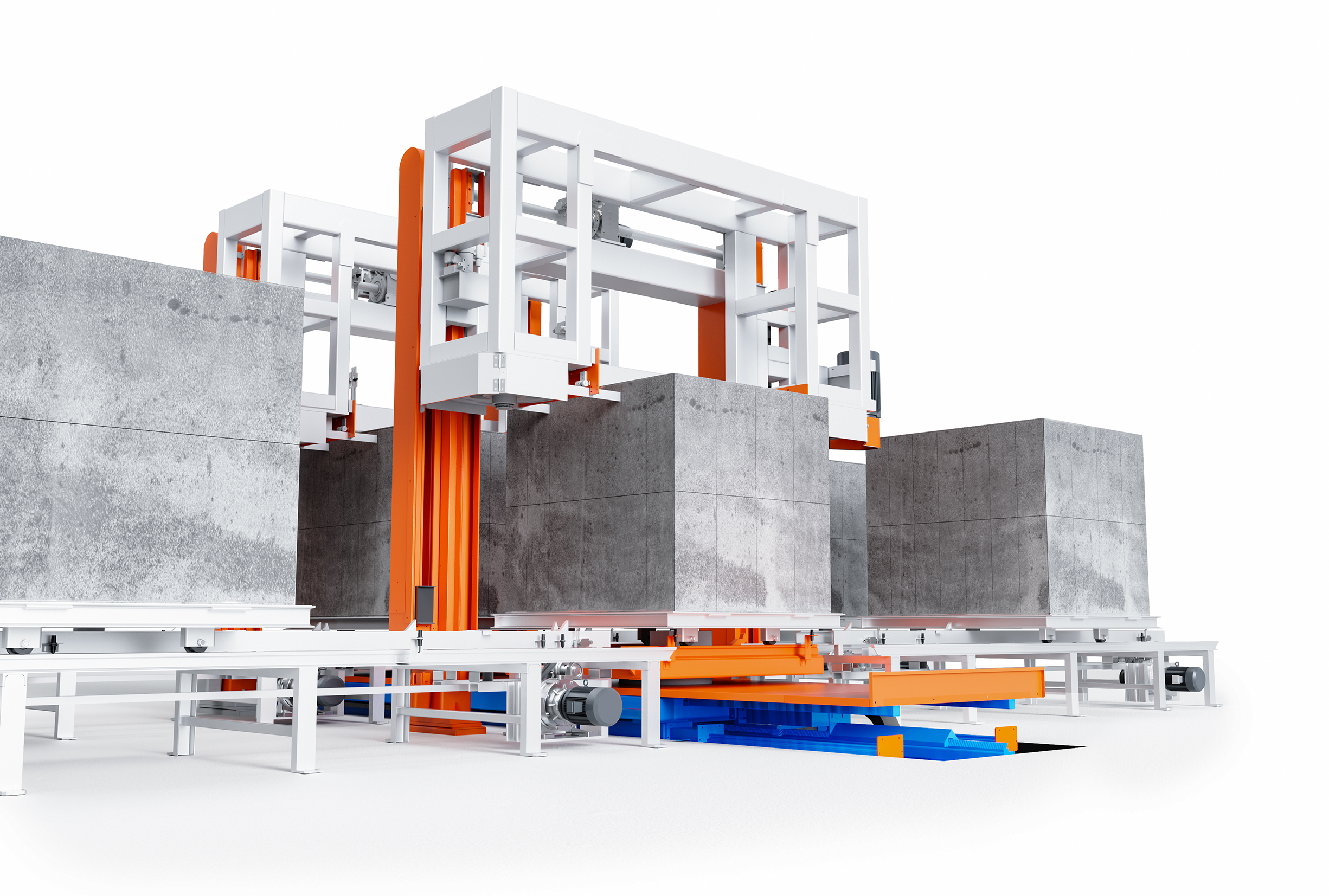 Two way gantry vertical cutting machine (high-precision, with rotation)