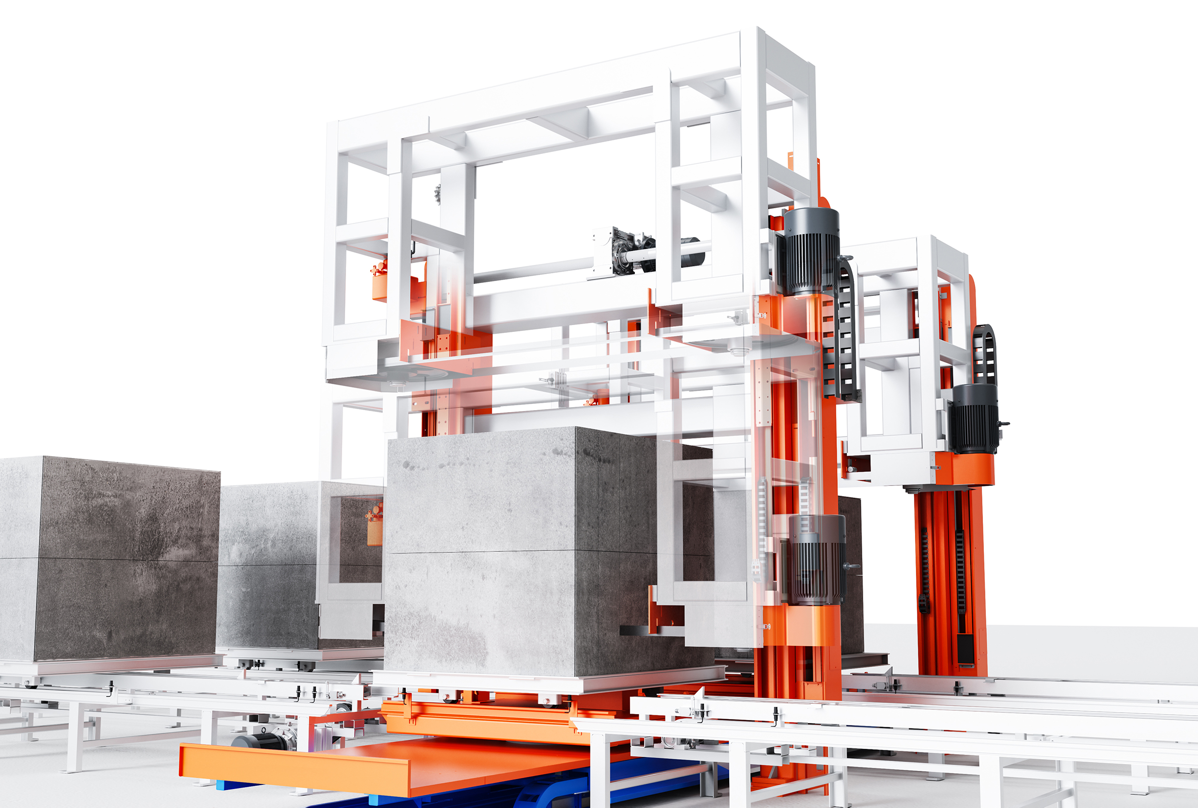 Two way gantry vertical cutting machine (high-precision, with rotation)