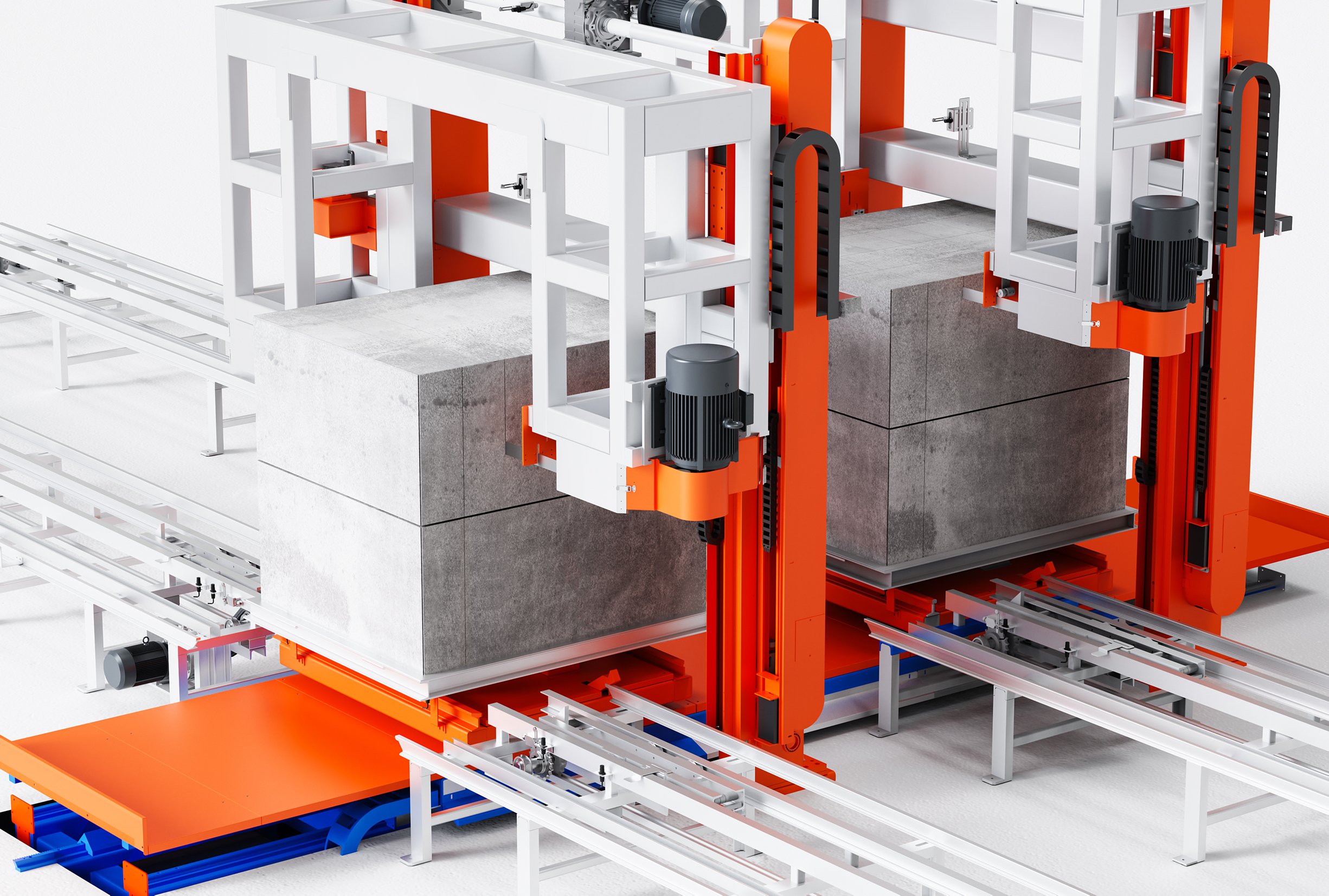 Two way gantry vertical cutting machine (high-precision, with rotation)