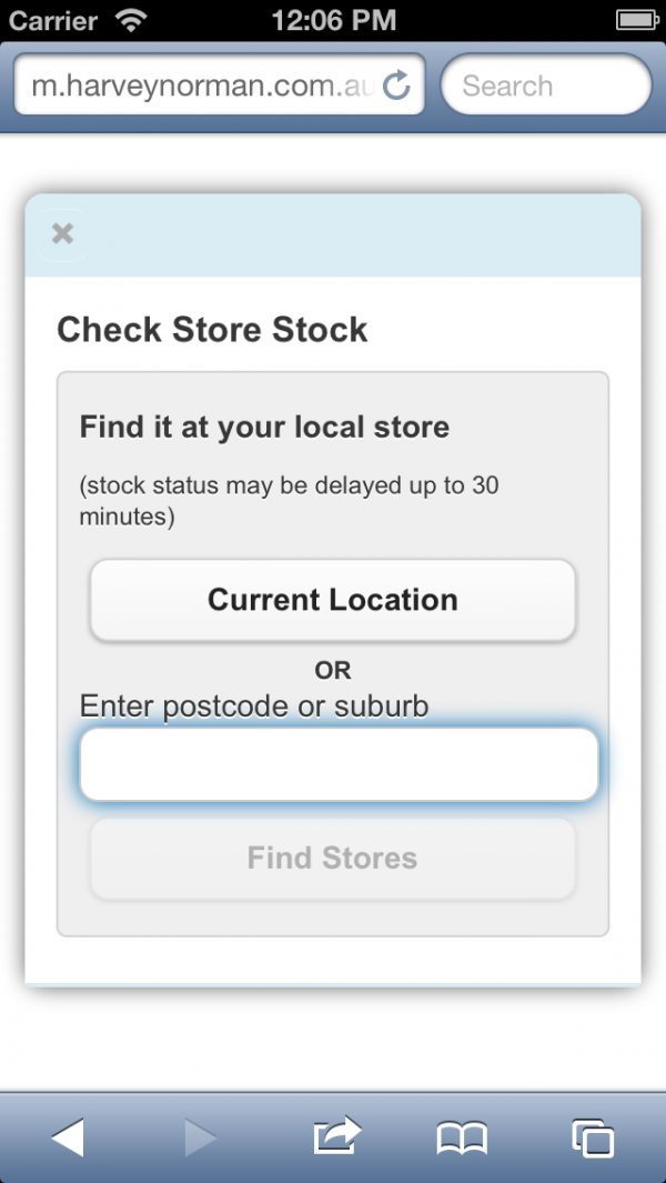 Harvey Norman All in One Mobile Store Finalist 2013 Mobile Awards