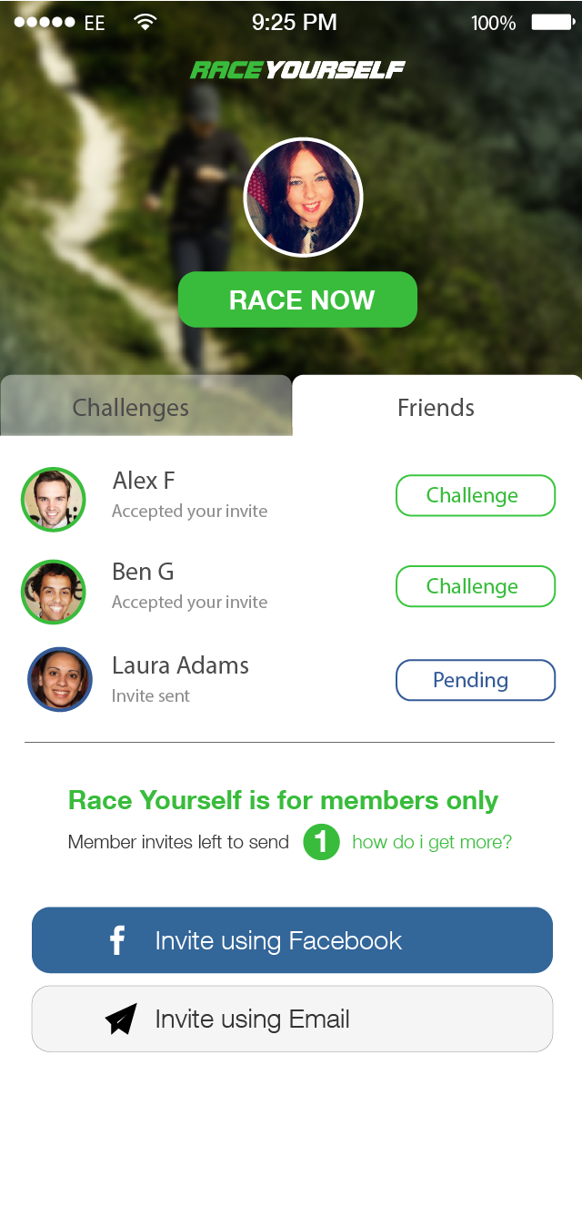 Race Yourself Mobile App