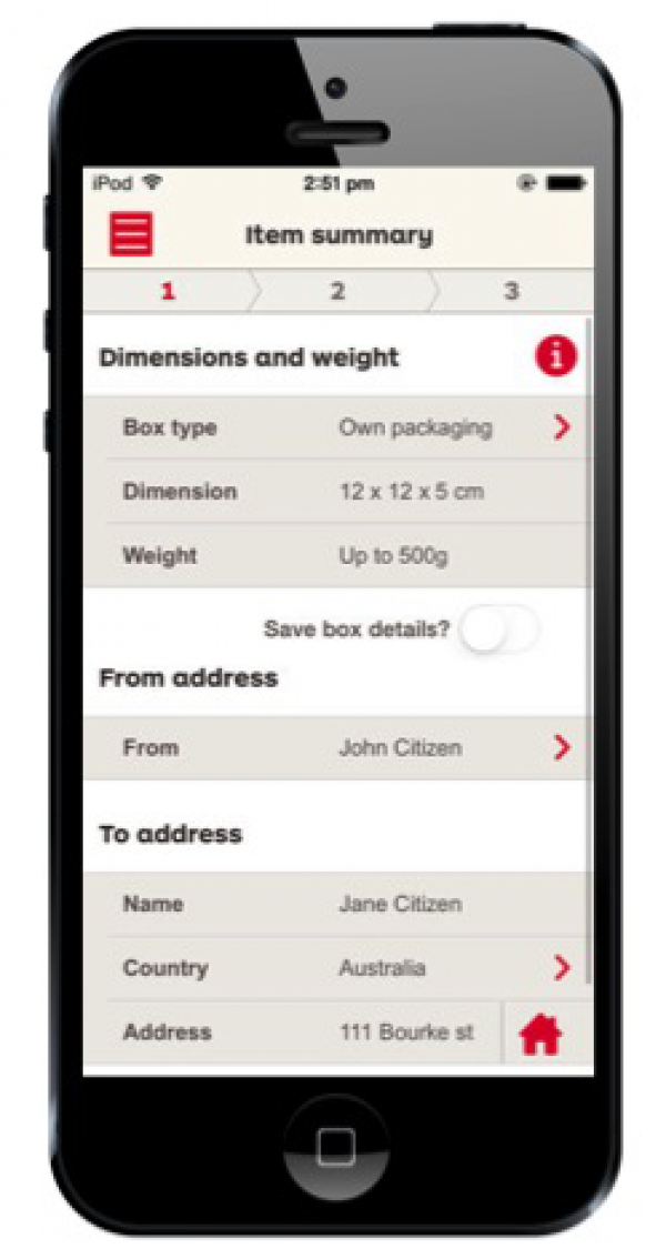 Australia Post ParcelSend Application Winner BETTER FUTURE