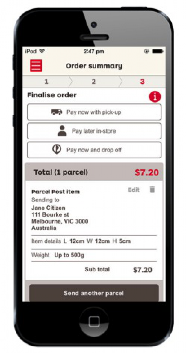 Australia Post ParcelSend Application Winner BETTER FUTURE