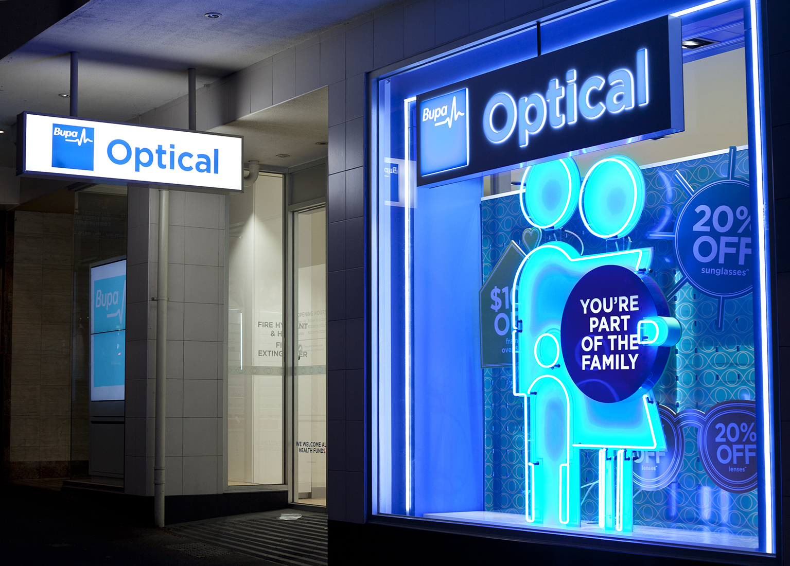 Bupa Optical Window Visual Merchandising