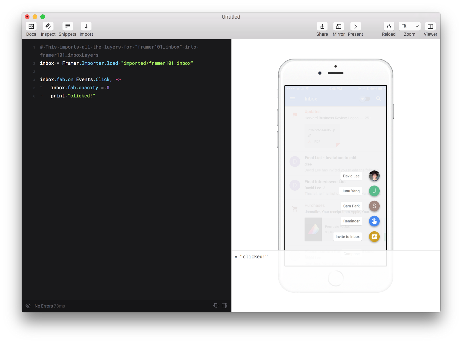 Framerjs silver winner 2015 app design awards usa