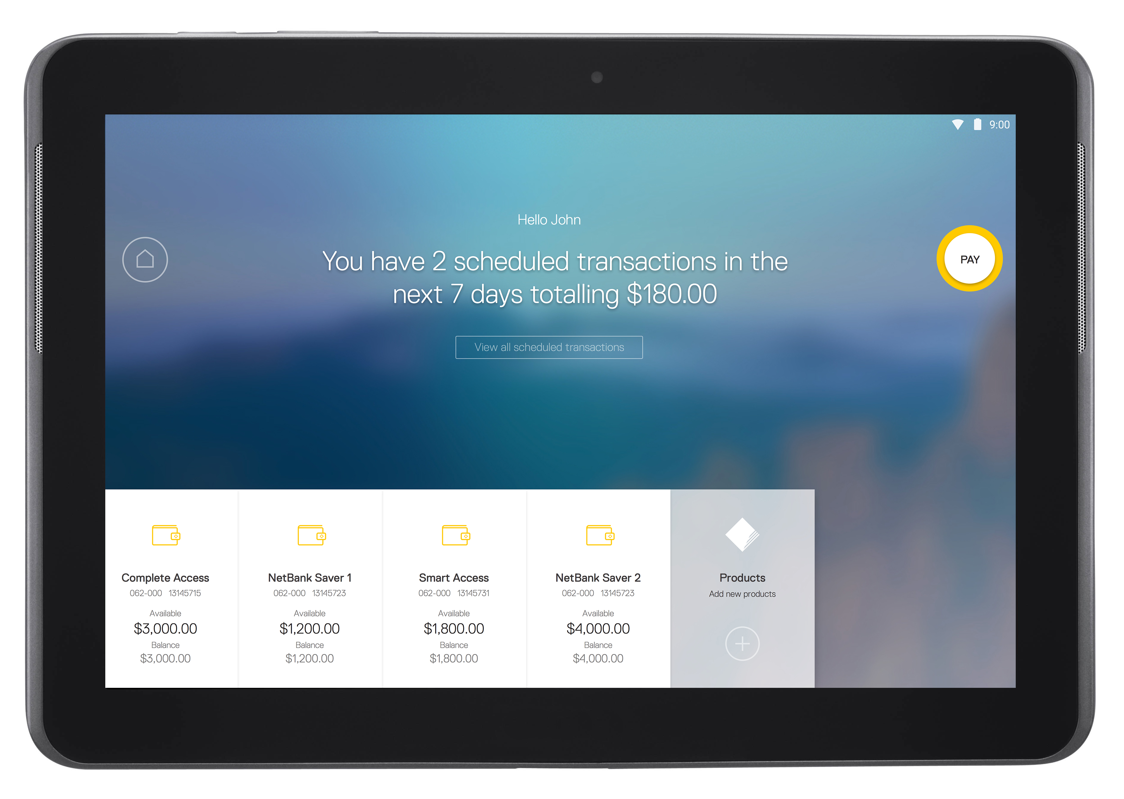 CommBank App for Tablet - Gold Winner - 2015 [app] design awards AUS